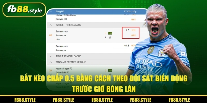 Cách đọc và nhận biết kèo chấp 0.5 trên bảng tỷ lệ