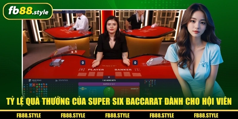 Tỷ lệ quà thưởng của Super Six Baccarat dành cho hội viên